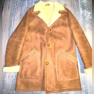 Saks Fifth Ave Black Label Vintage Men’s Size 42 Wool Spring Lamb Jacket suede